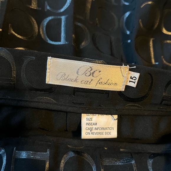 Christian Dior black vintage classic CD Monogram HighWaist Pants Size 15 - Picture 2 of 7